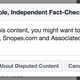 Image for article titled This is now what happens when you try to post fake news on Facebook